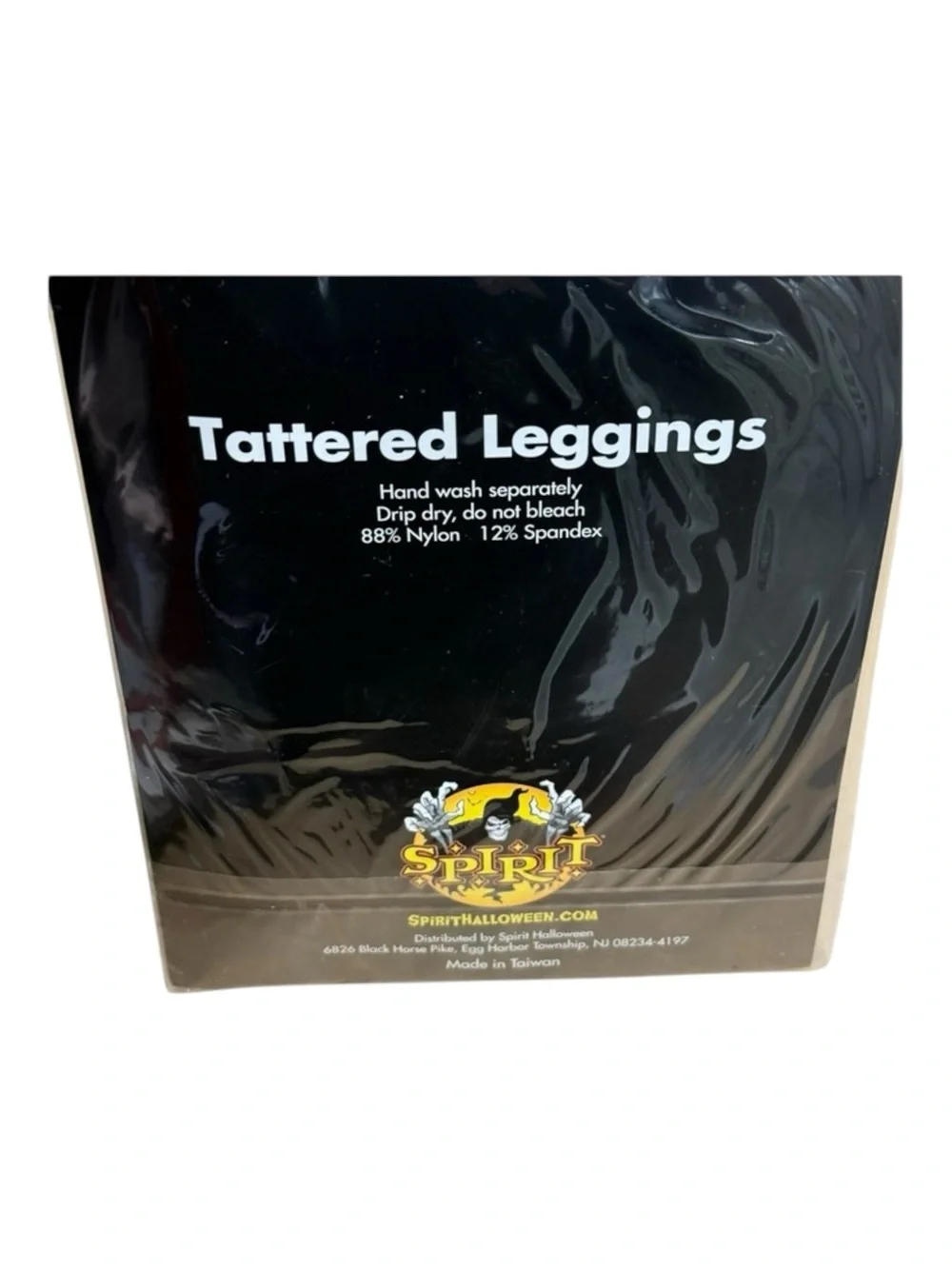 new Spirit Halloween 𖤍 Tattered Spandex Leggings 𖤍 Black 𖤍 One Size Fits Most